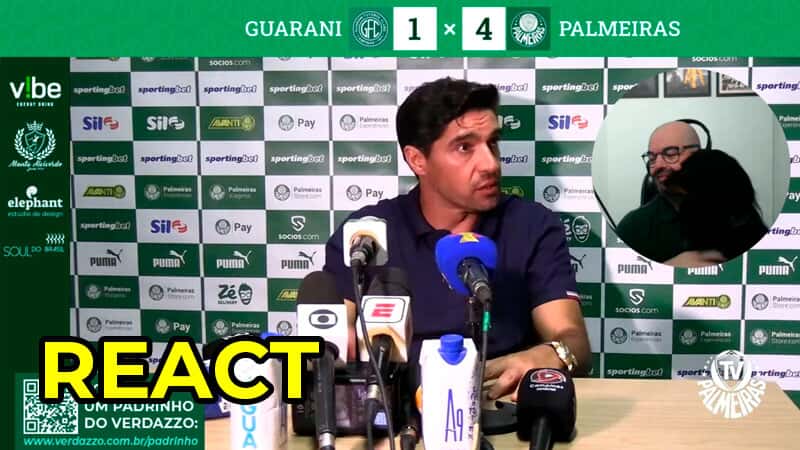 REACT – Coletiva Abel Ferreira – Guarani 1×4 Palmeiras