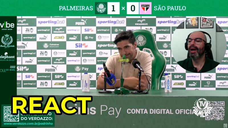 REACT – Coletiva Abel Ferreira – Palmeiras 1×0 São Paulo